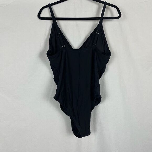 Cupshe NWT Black Plunging One Piece Swimsuit - Women’s XL - Picture 2 of 7